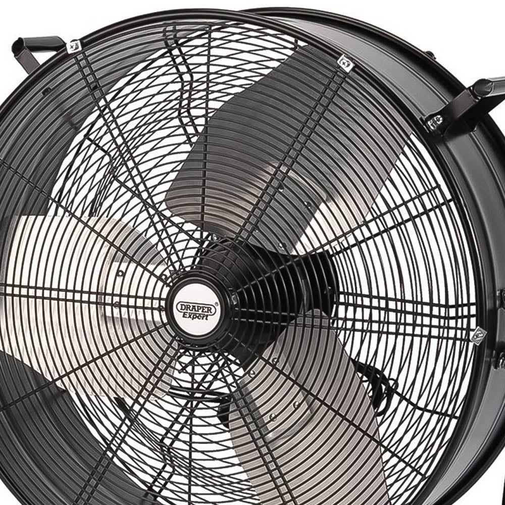 Draper Black and Silver High Flow Drum Fan 24 inch Image 2
