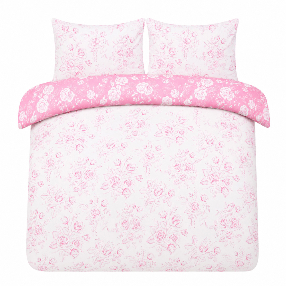 Smart Living Single Floral Toile Duvet Set Image 2