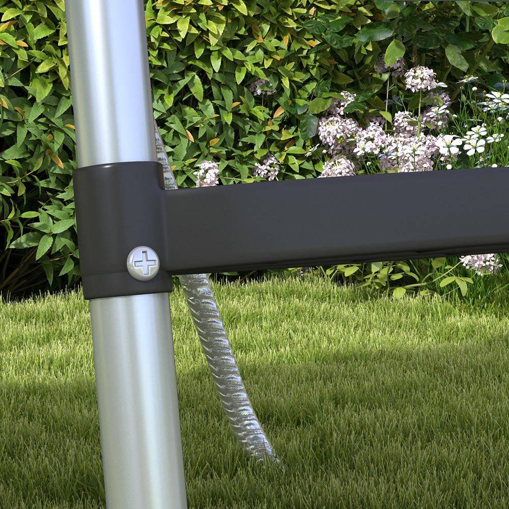 SPORTNOW 3 Step Galvanised Steel Trampoline Ladder 110 x 32cm Image 4