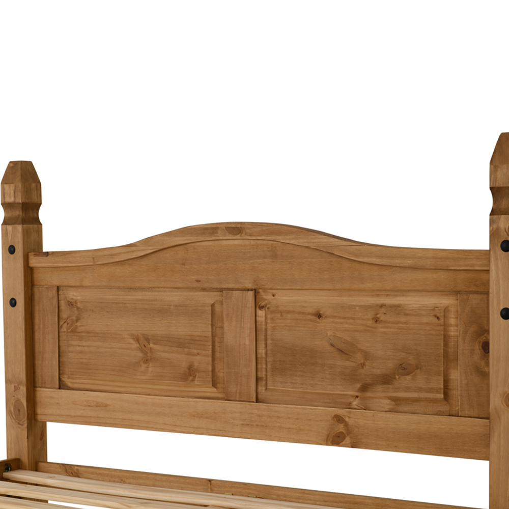 Seconique Corona King Size Distressed Waxed Pine High End Bed Image 5