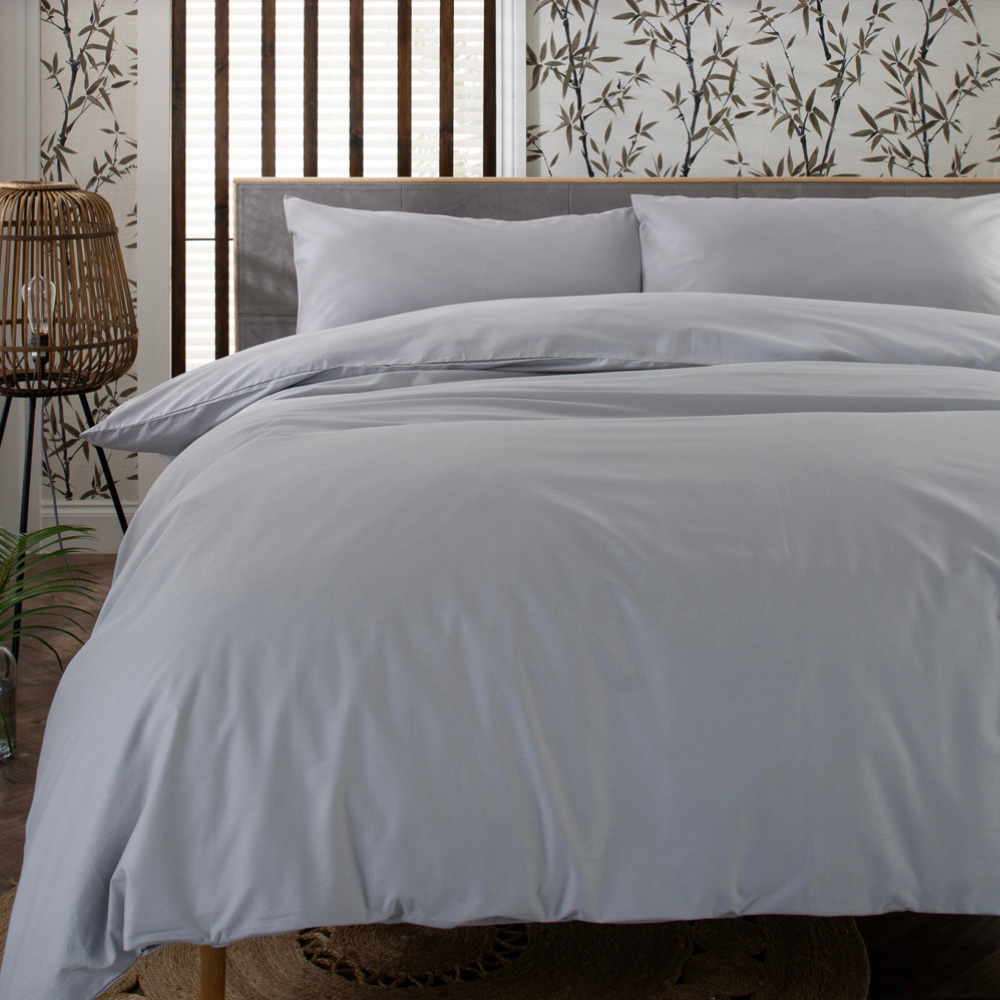 The Lyndon Company Double Silver Duvet Set Image