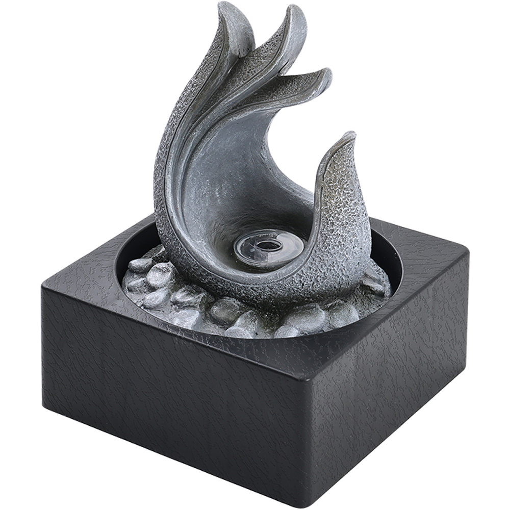 Living and Home Tabletop Resin Water Fountain with Light Image 1
