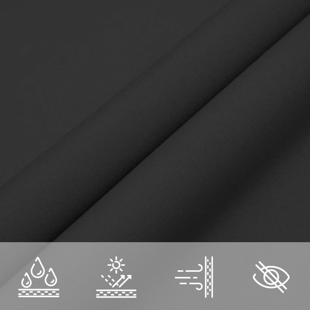vidaXL Black Triangular Sun Shade Sail 7 x 5 x 5m Image 7