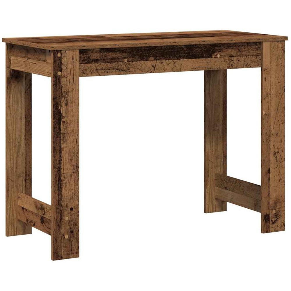 vidaXL Single Drawer Office Desk Old Wood Effect Image 6