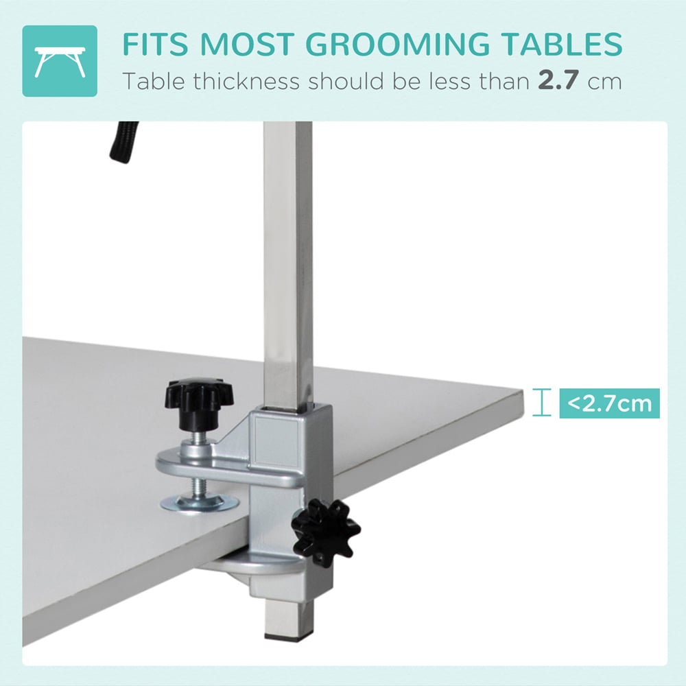 PawHut Adjustable Pet Grooming Arm with Clamp Image 6