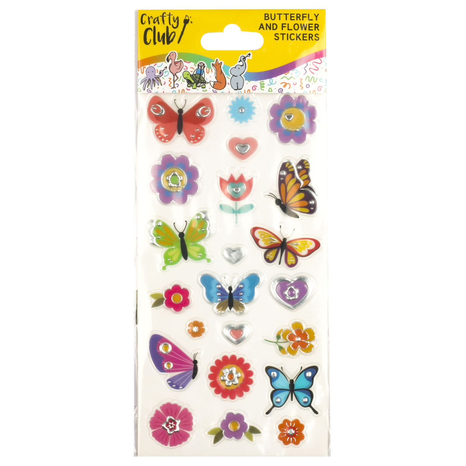 Butterfly and Flower Stickers Image