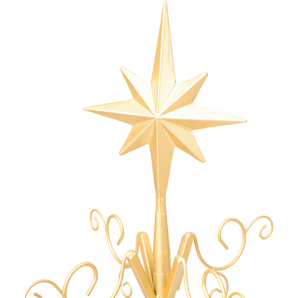 Living and Home Gold Display Stand Christmas Decoration with Star Top 3ft Image 2