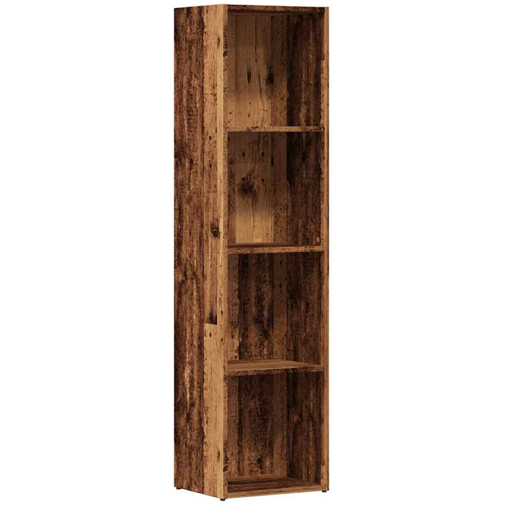 vidaXL 4 Shelf Old Wood Bookcase Image 2