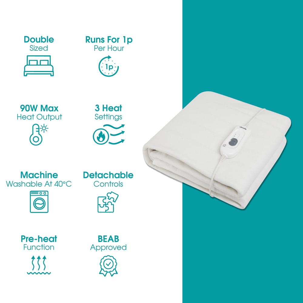 Abode AEDB2002 Double Electric Underblanket 140 x 150cm Image 4