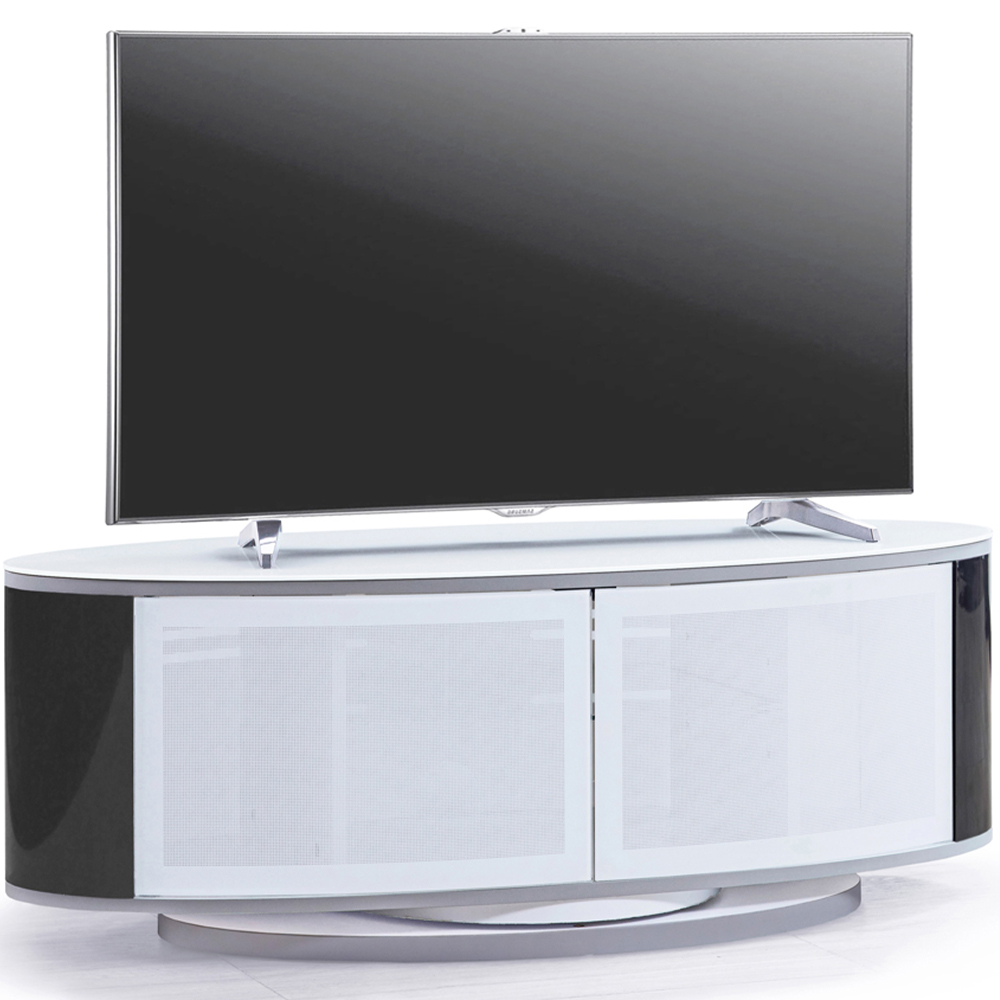 MDA Designs Luna 2 Door White and Black TV Unit Image 4