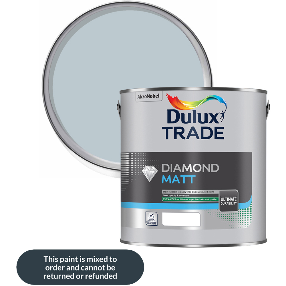 Dulux Trade Coastal Grey Walls and Ceilings Diamond Matt Paint 2.5L Image 1