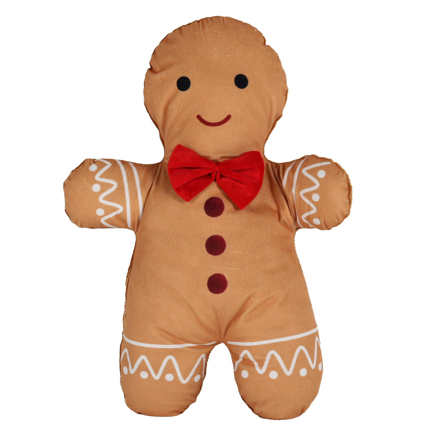 Gingerbread Shaped Cushion - Brown Image 1