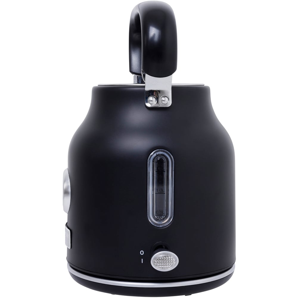 Charles Bentley KERE01BLKS Matt Black and Silver 1.7L Kettle Image 3