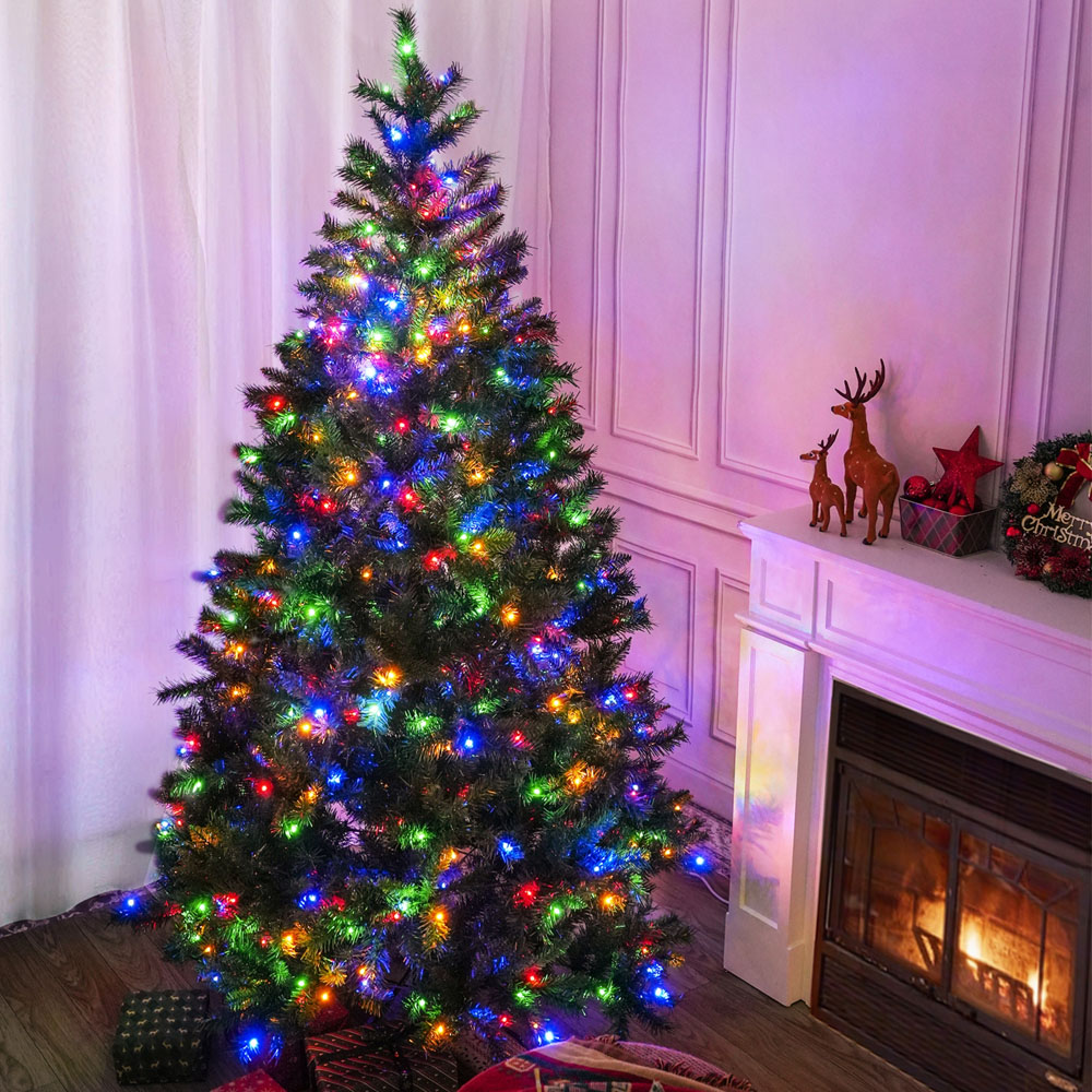 Abrihome Pre-Lit Green Artificial Christmas Tree 6ft Image 2