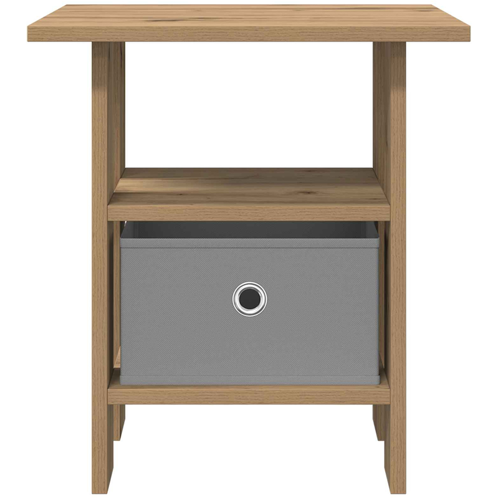 vidaXL Single Drawer Single Shelf Artisan Oak Wooden Bedside Table Image 4