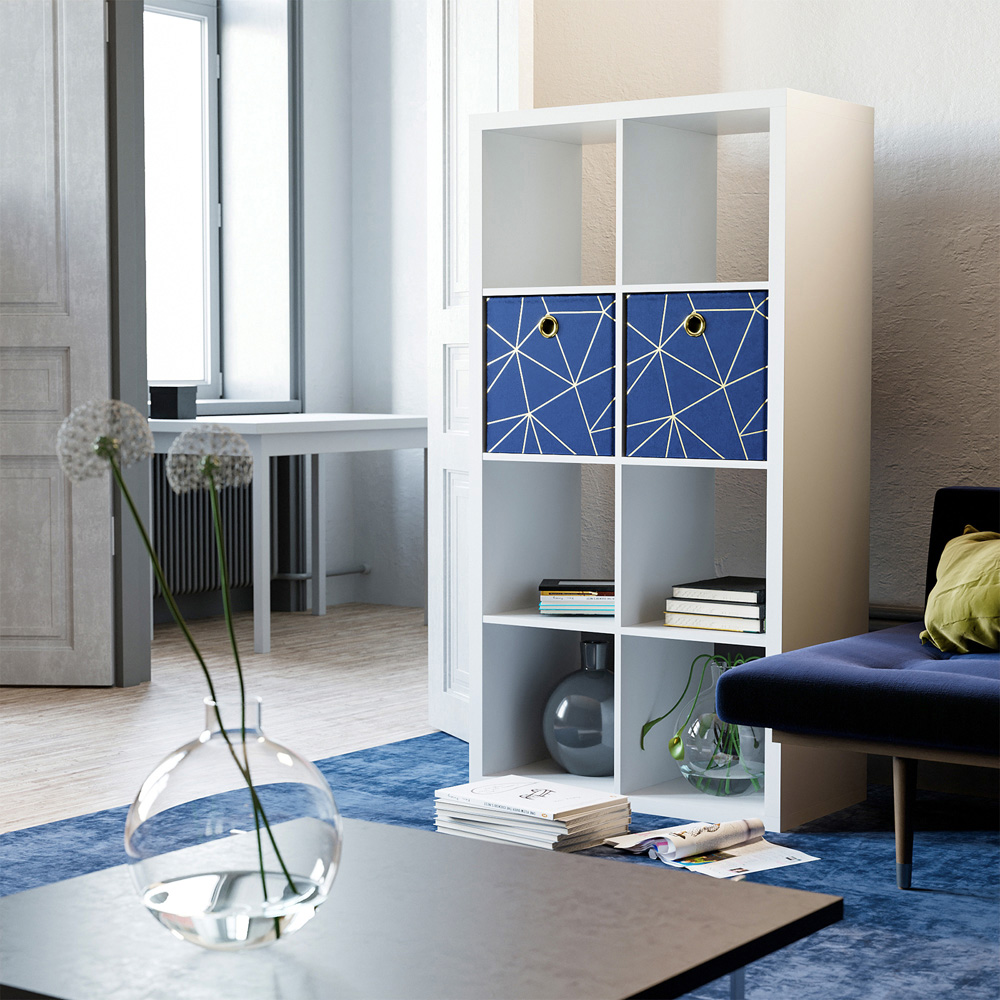 Clever Cube 8 Shelf White Storage Unit Image 5