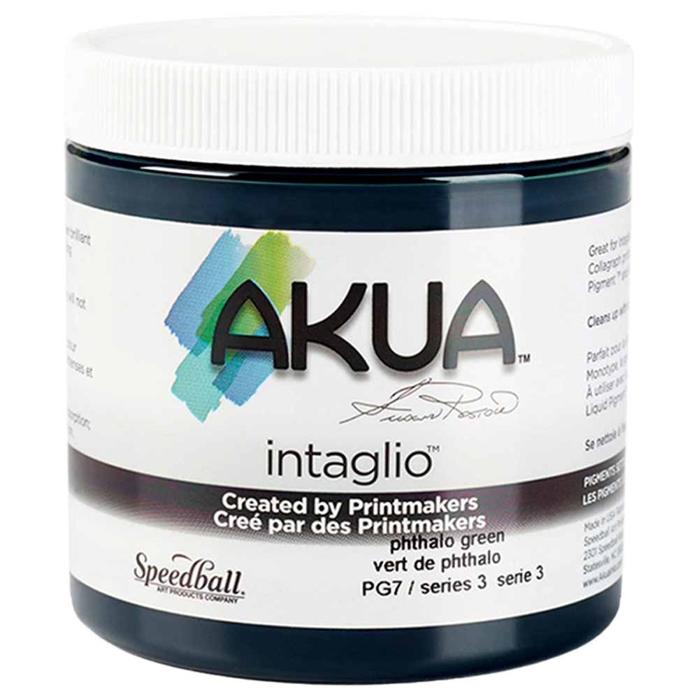 Speedball Akua Intaglio Phthalo Green Water Based Printing Ink 236ml Image