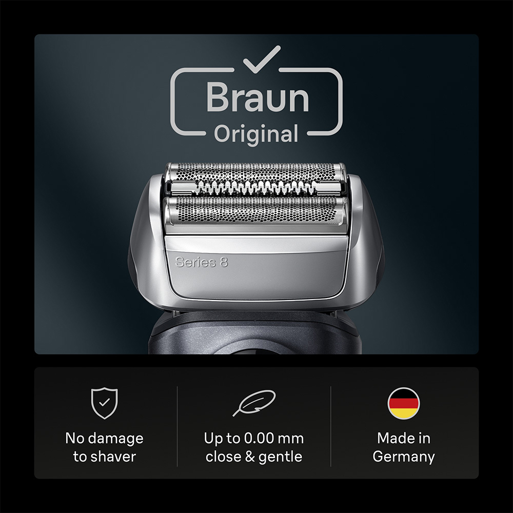 Braun Series 8 83M Silver Electric Shaver Original Replacement Head Image 4