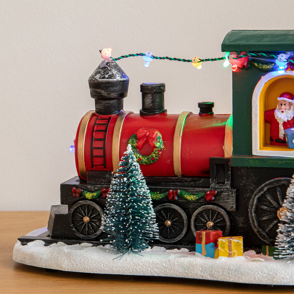 Samuel Alexander 8 Multicolour LED Light-Up Christmas Train with Santa 22cm Image 5