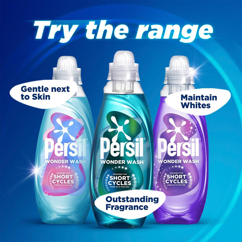 Persil Dazzling White Wonder Wash Liquid Laundry Detergent 31 Washes 837ml 8 Pack Image 5