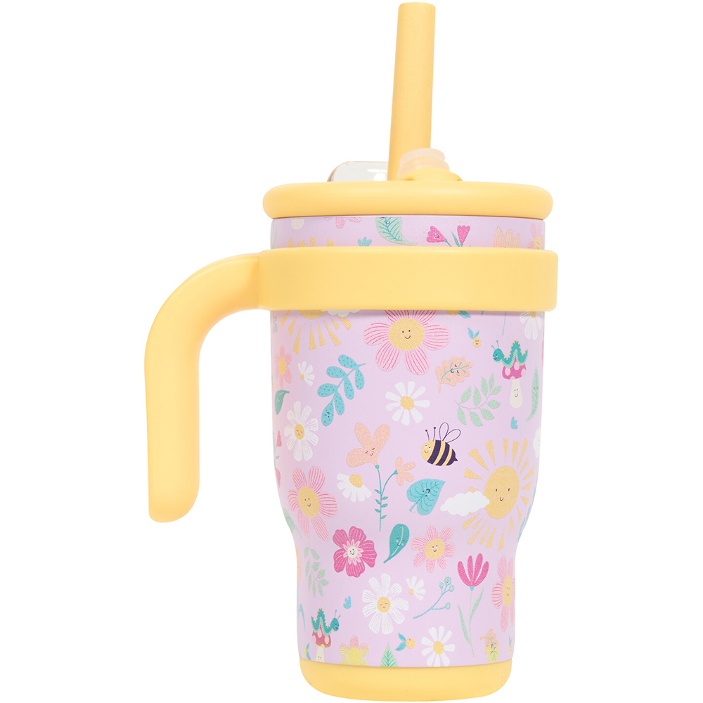 Kids Floral Printed Leakproof Tumbler Image 4