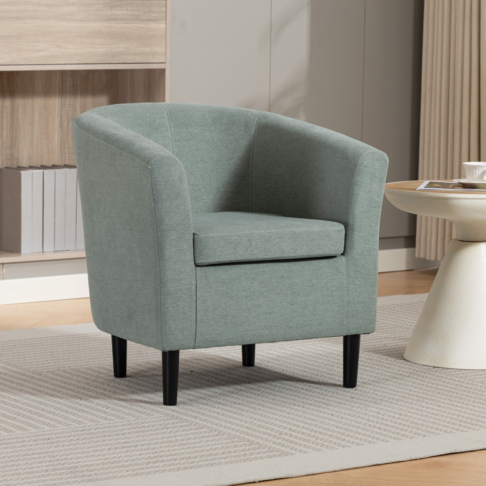 Artemis Home Beulah Duck Egg Fabric Accent Chair Image 4