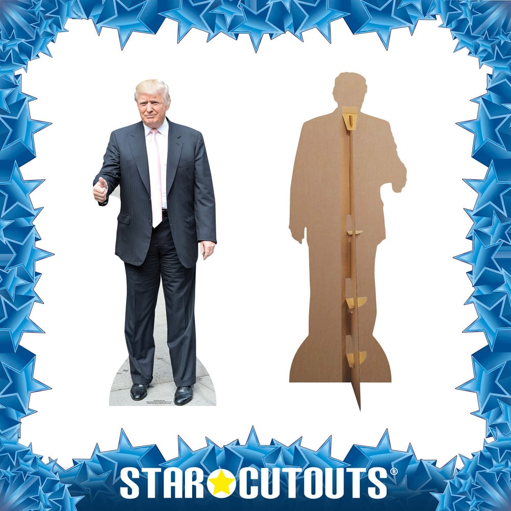 Star Cutouts Donald Trump with Pink Tie Cardboard Cutout 6.2ft Image 3