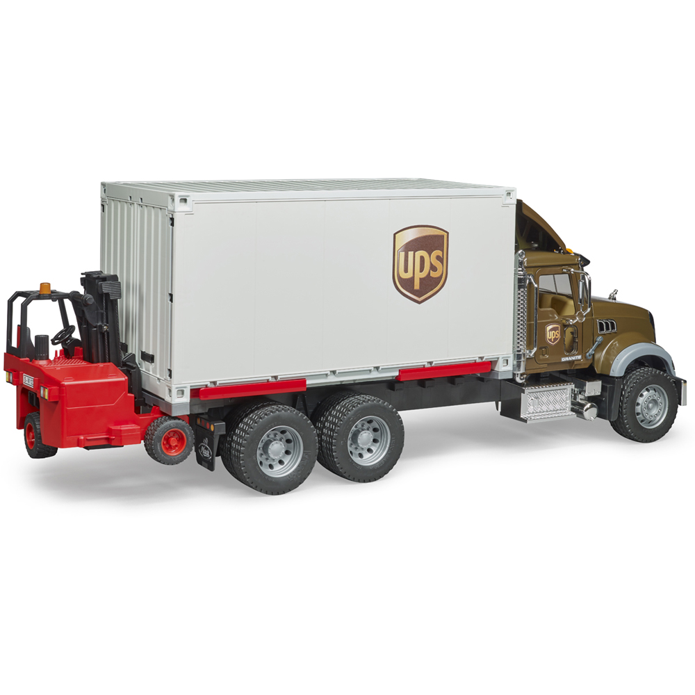 Bruder MACK Granite UPS Logistic Truck with Forklift Image 6
