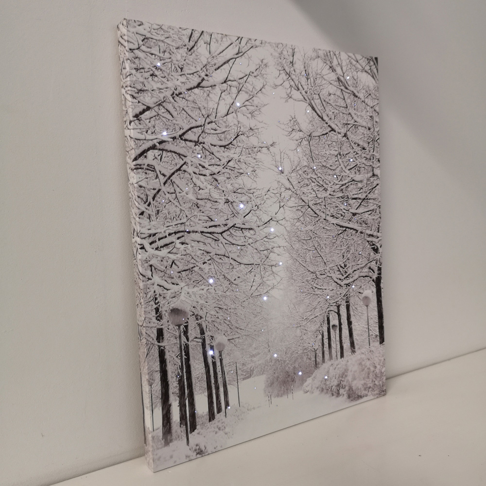 Samuel Alexander Winter Avenue Christmas Light Up Wall Art 30 x 40cm Image 6