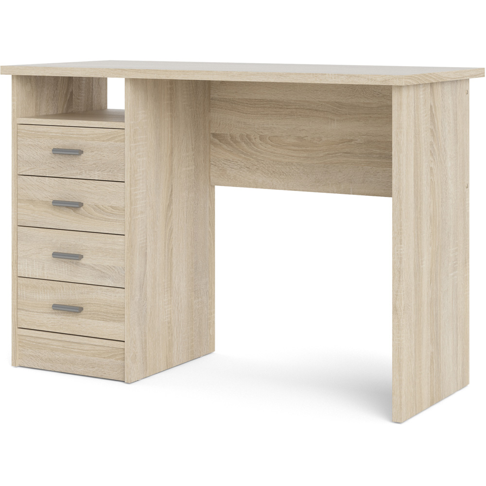 Florence Function Plus 4 Drawer Desk Oak Effect Image 3