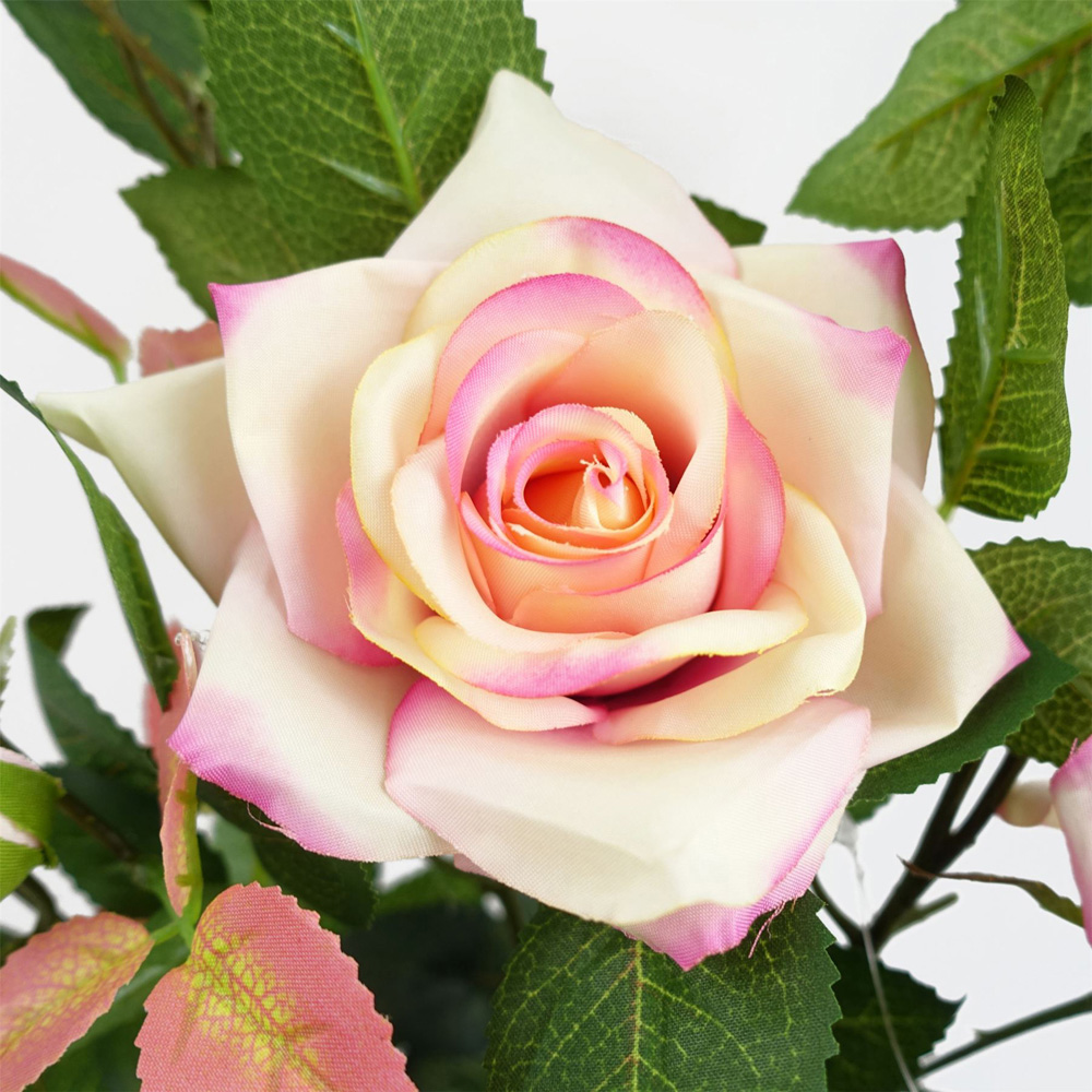 Leaf Pink Rose Artificial Plant 50cm Image 2