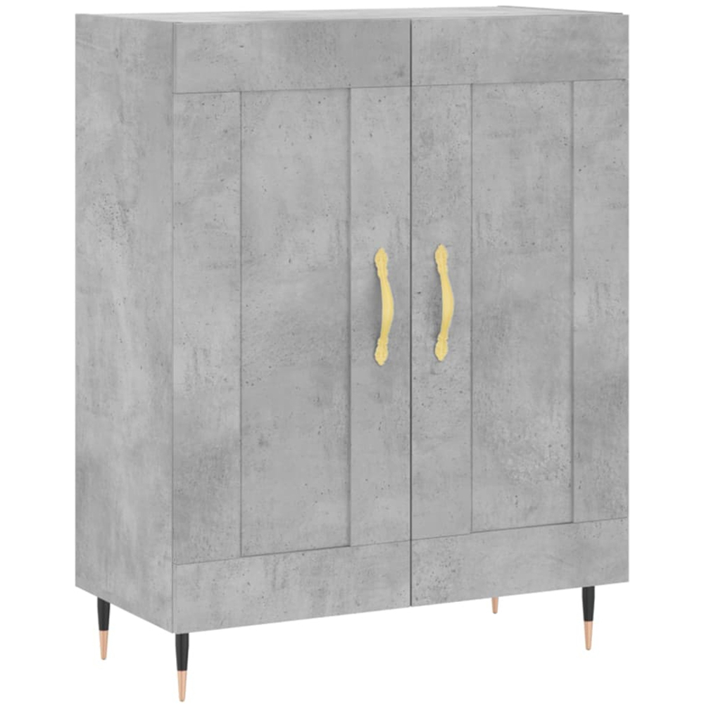 vidaXL 2 Door 3 Shelf Concrete Grey Wooden Cabinet Image 7