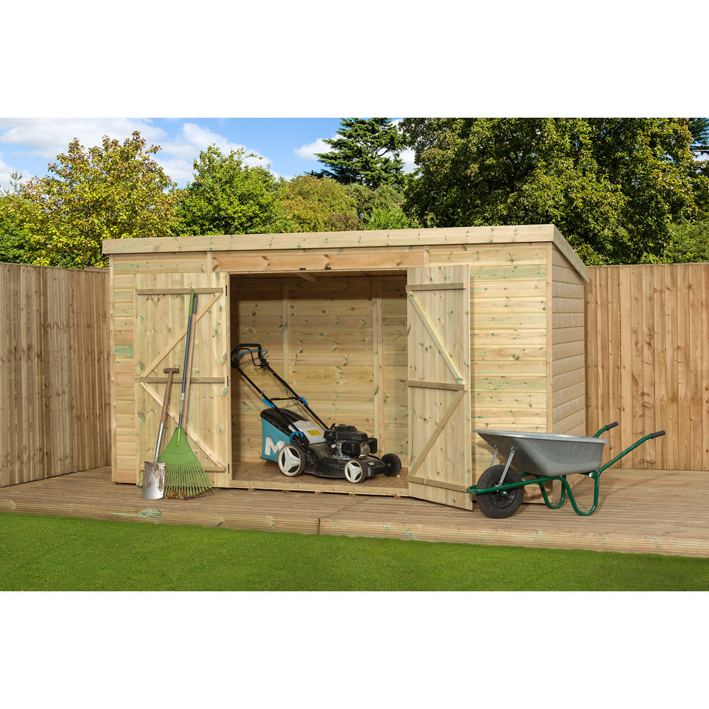Empire Sheds 5000 10 x 4ft Double Door Tongue and Groove Pent Garden Shed Image 3