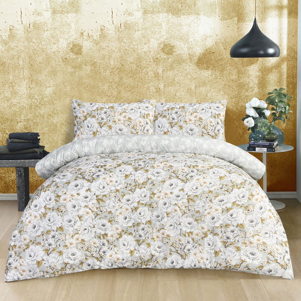 Smart Living Double Green Elegant Blooms Duvet Set Image 1