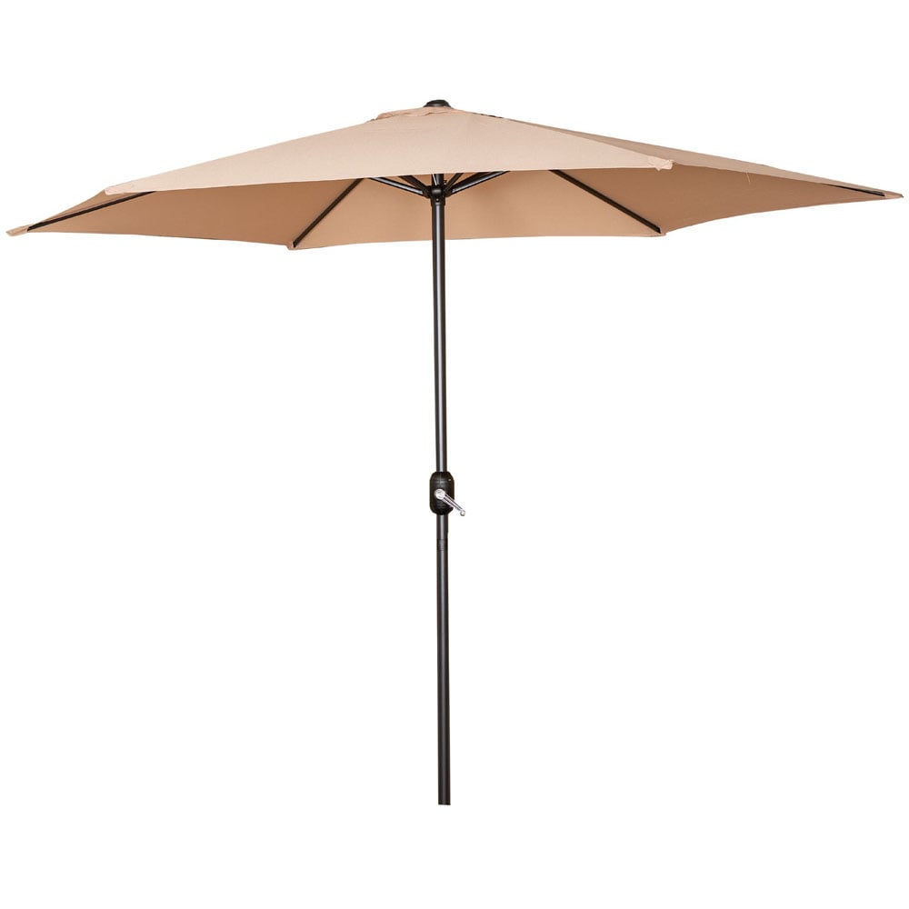 Samuel Alexander Havana Beige Crank Handle Garden Parasol with Cover 2.7m Image 1