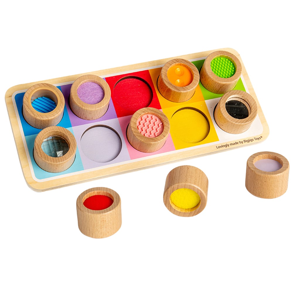 Bigjigs Toys Wooden Rainbow Sensory Board Image 1