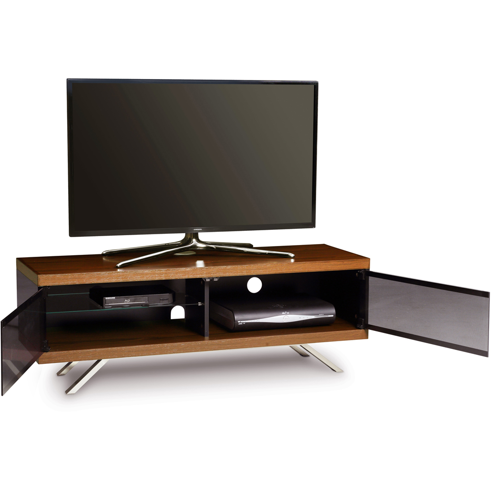 MDA Designs Tucana 1200 Hybrid 2 Drawer Walnut TV Cabinet Image 5