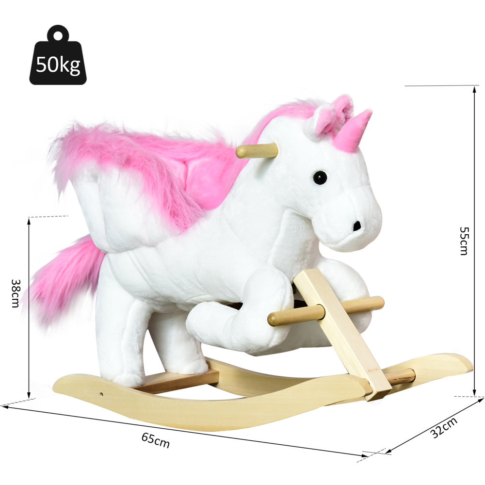 Tommy Toys Rocking Unicorn Baby Ride On Pink and White Image 3