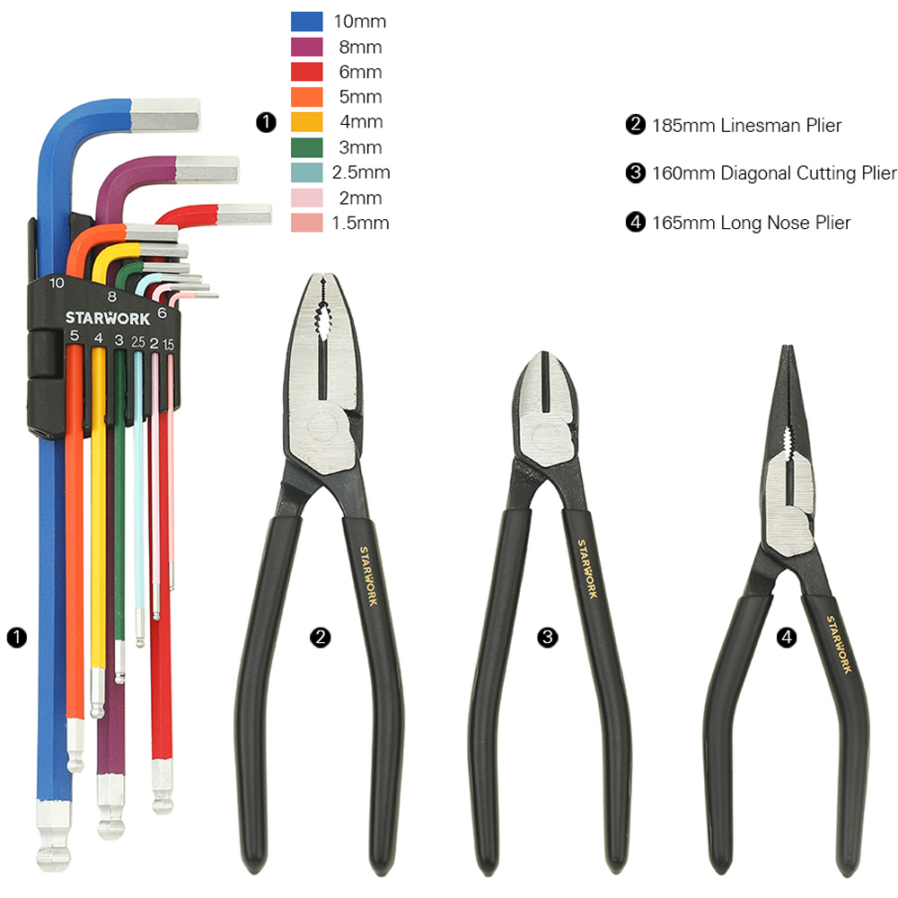 STARWORK True Mechanic 314 Piece Metric Mechanics Tool and Socket Set Image 5