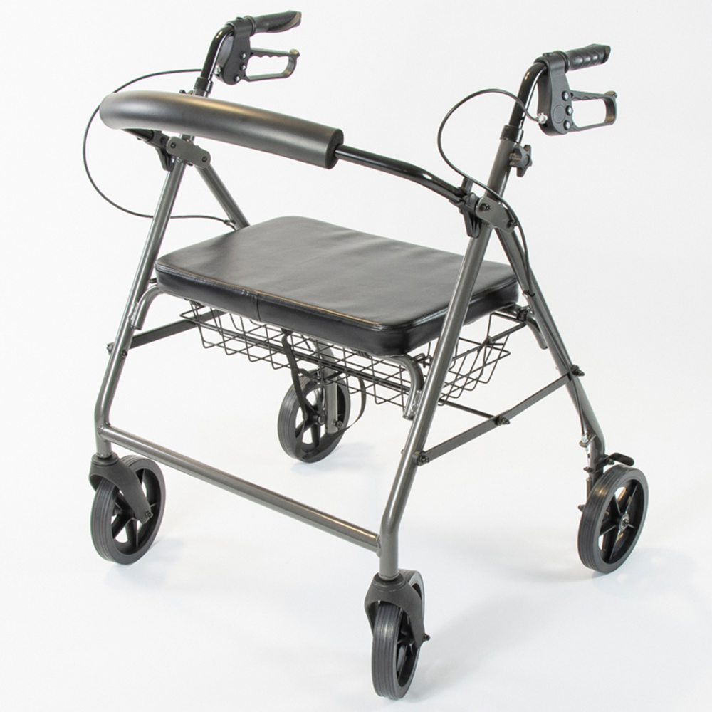 NRS Healthcare 4 Wheel Bariatric Aluminium Rollator Image 2