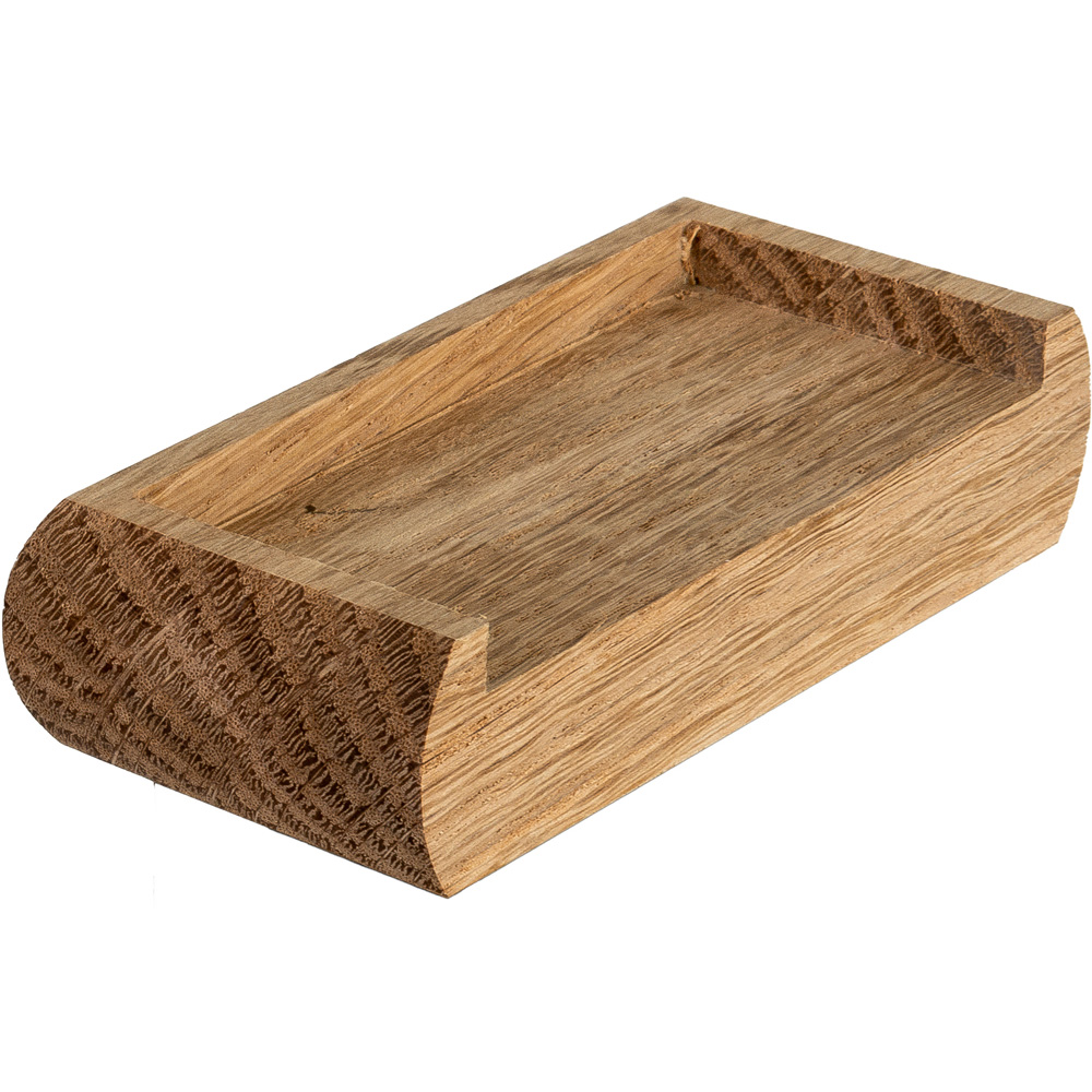 Blueprint Joinery Cambridge Half Flat Oak Newel Post Cap 82mm Image 2