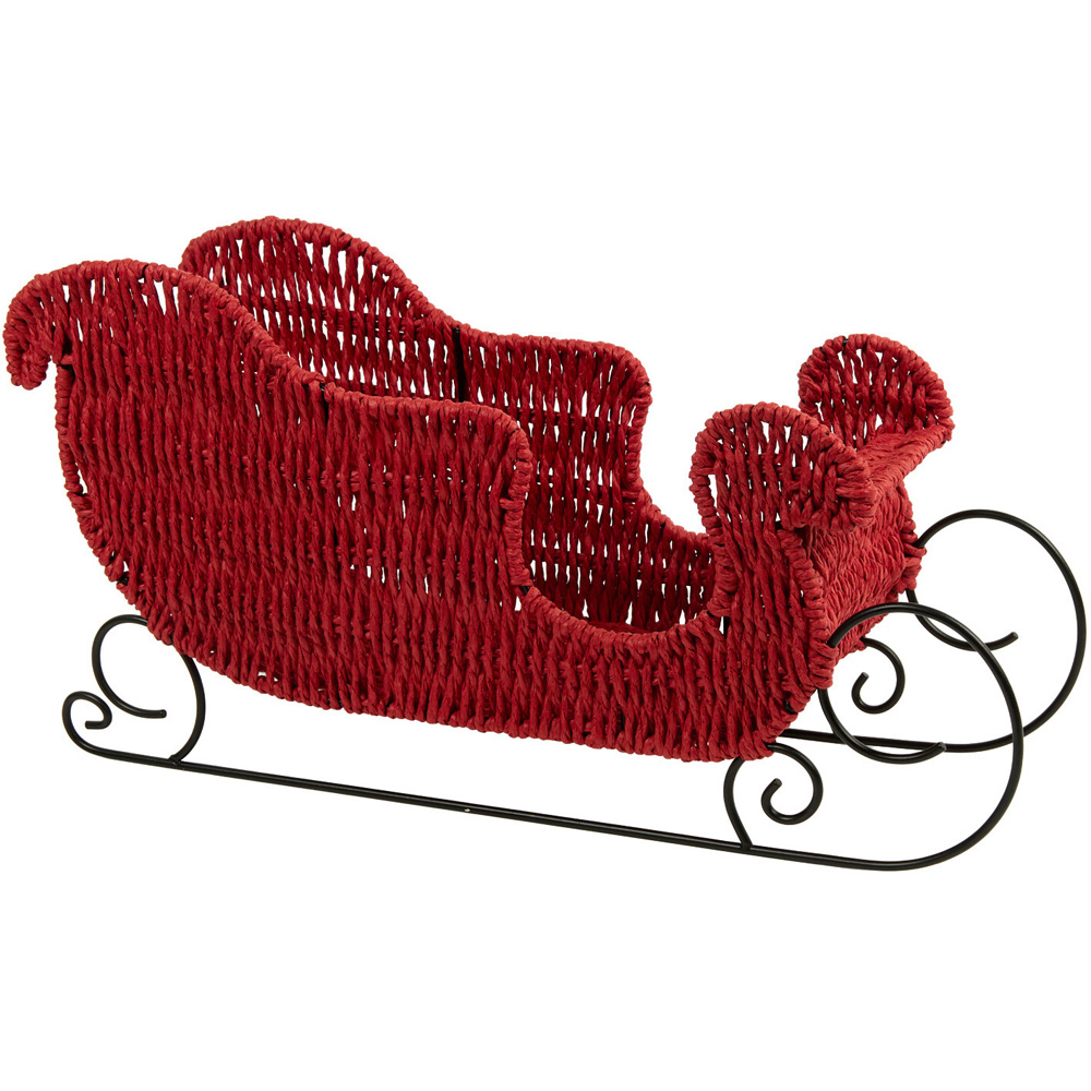 Christmas Sleigh Toilet Roll Holder Red Image 4