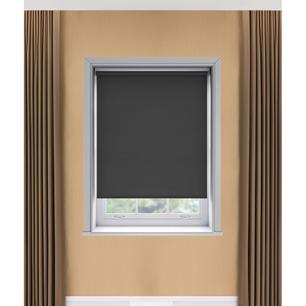 New Edge Blinds Thermal Blackout Roller Blind Black 70cm Image 3