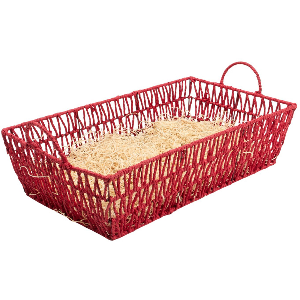 Large Rectangle Hamper Red Image 3