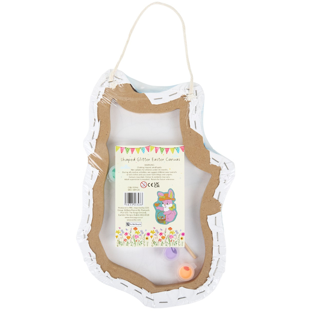 Easter Animal Shaped Glitter Paint Your Own Canvas Image 3