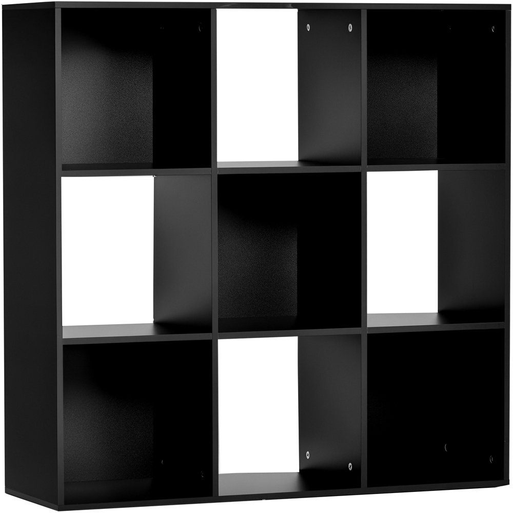 HOMCOM 9 Shelf Black Bookshelf Image 2