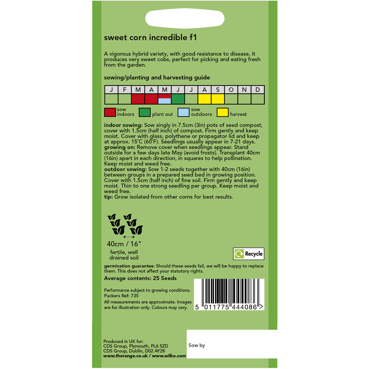 Sweetcorn Incredible Seeds Image 2