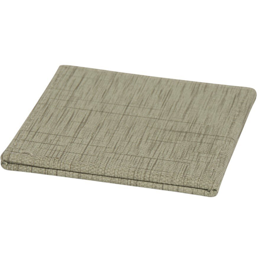 Set of 4 Square Faux Leather Coasters Olive Image 3