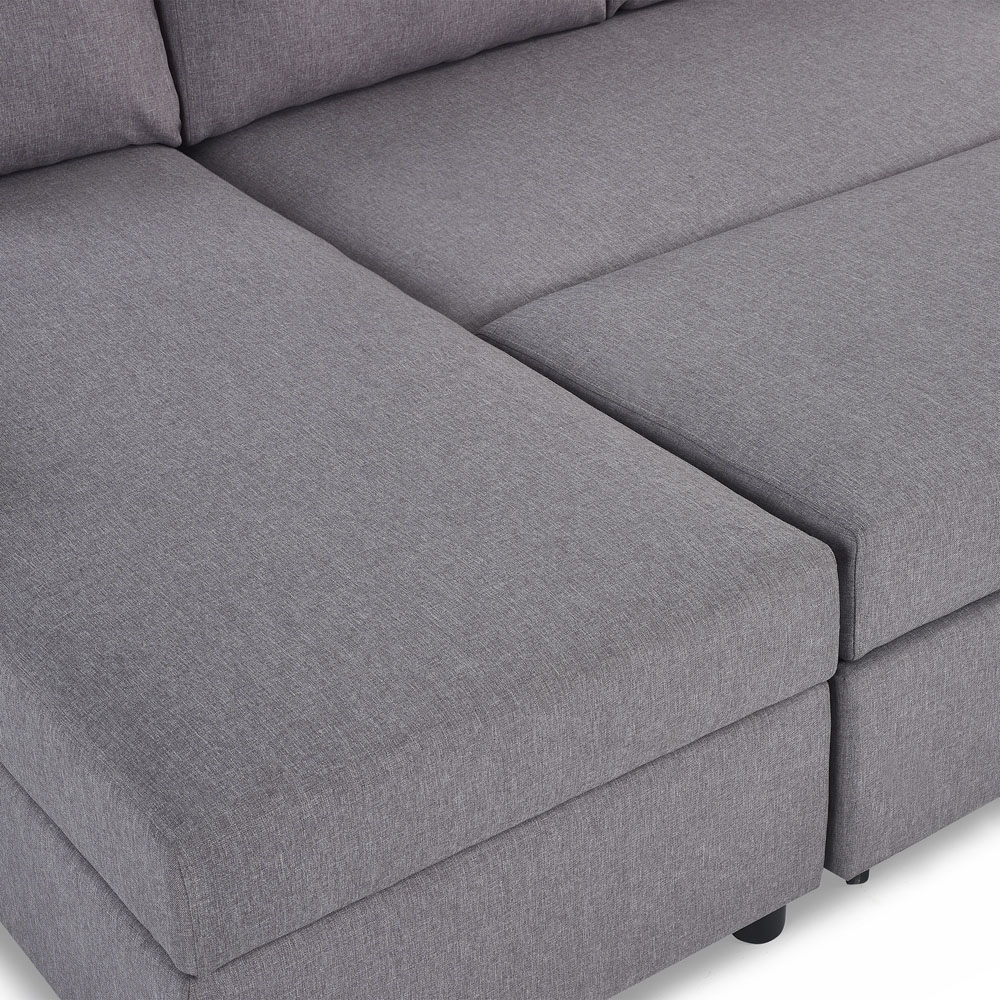 Julian Bowen Angel Double Sleeper Light Grey Sofa Bed Image 7