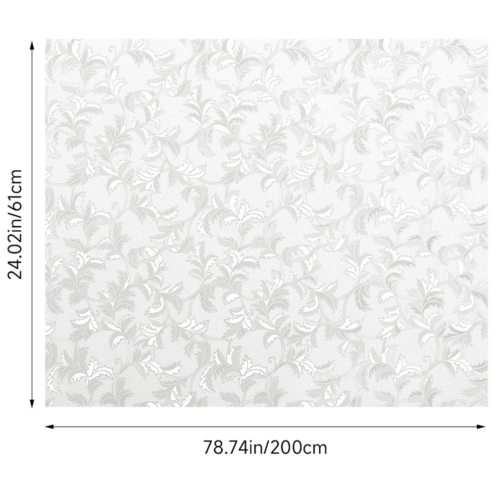 Living and Home Floral 3D PVC Self Adhesive Privacy Glass Window Film 200 x 61cm Image 7